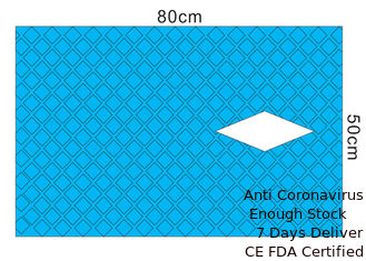 Chine Chirurgical jetable de laparotomie drape le matériel bleu de papier de couleur de 75x80 cm fournisseur