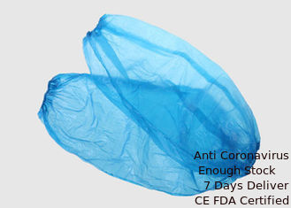 Chine Certification d'OIN adaptée aux besoins du client par plastique jetable bleu de la CE de couverture de douille de bras de couleur fournisseur