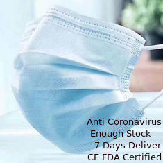 Chine Protection jetable non tissée du masque protecteur de bleu 3-Ply pour l'industrie/hôtel fournisseur
