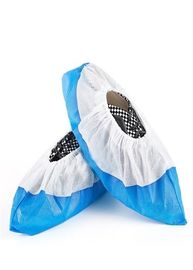 La chaussure en plastique bleue d'anti virus couvre des soins de santé économiques matériels de CPE de pp fournisseur