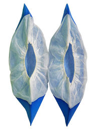 La chaussure en plastique bleue d'anti virus couvre des soins de santé économiques matériels de CPE de pp fournisseur