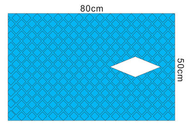Chirurgical jetable de laparotomie drape le matériel bleu de papier de couleur de 75x80 cm fournisseur