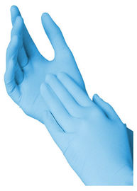 Résistance bleue inodore en plastique claire confortable de piqûre de couleur de gants jetables fournisseur