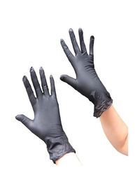 Bactéries de gants jetables de main de contrôle d'infection anti avec la jante roulée fournisseur