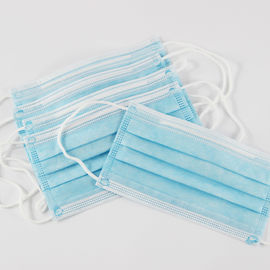Masque protecteur non tissé jetable bleu trois couches de masque vert d'adultes fournisseur